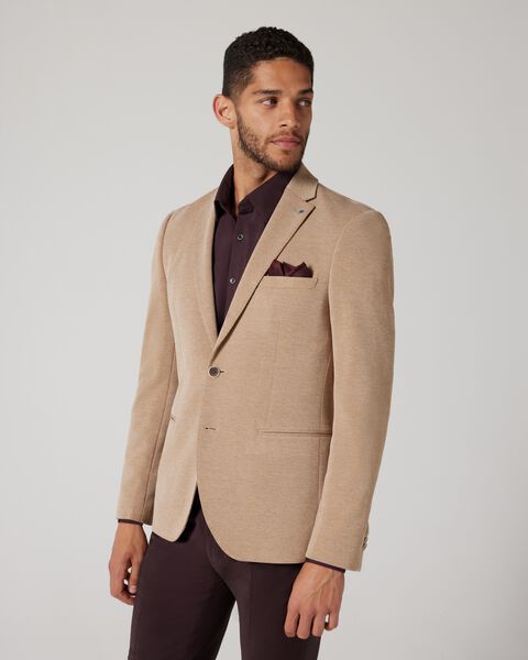 Slim Stretch Knitted Tailored Blazer